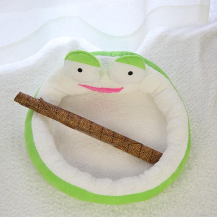 Animal Frog Shape Factory Wholesale Rest Improved Sleep Bed Skin Friendly Pet Bed Frog Shape Pet Bed