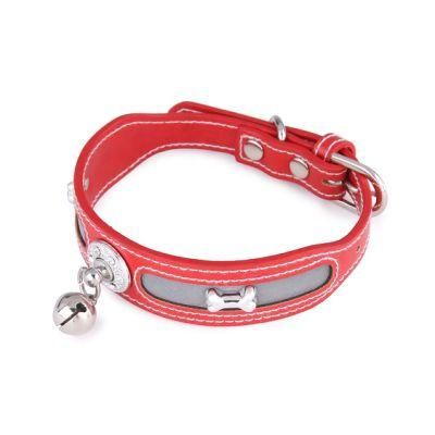 Custom Colors Softly Padded Classic Leather Dog Collar Luxury Designer PU Leather Pet Collar