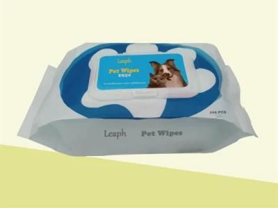 Customizable Disposable China Wholesale Nonwovens Cleaning Pet Wet Wipes (PW-0102)