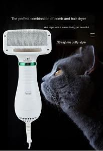2 in 1 Dog Grooming Dryer Pet Hair Comb Brush Portable 300W Powerful Blaster Pet Brush Kit