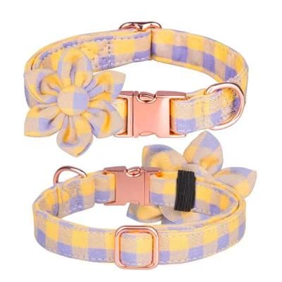 Wholesale Faction Popular Sun Flowers Pet Products Walking Dog Collars