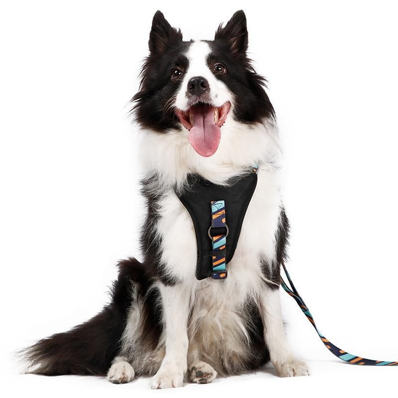 High Quality Pet Supply Printed Polyester Pet Harness Lightweight Pet Chest Harness