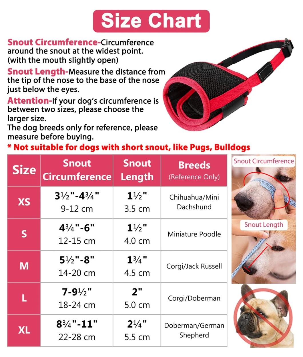 Dog Muzzle Anti Biting Barking and Chewing Pet Mouth Cover