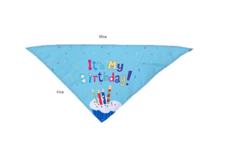 Printing Dog Bib Double Reversible Kerchief Scarf Adjustable Accessories