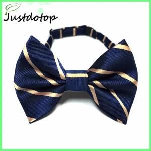 Polyester Silk Adjustable Jacquard Pet Dog Cat Striped Bow Tie