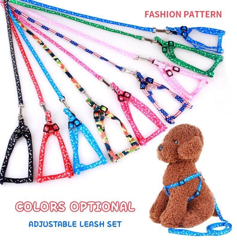 2022 Polyester Printing No Pull Multi-Colors Training Adjustable Pet Harness