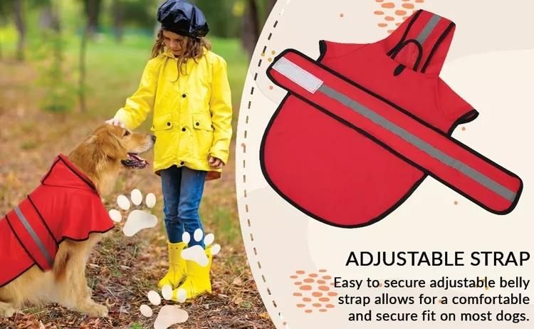 Dog Raincoat Pet Hooded Slicker Poncho for Small Medium Large Dogs and Puppies