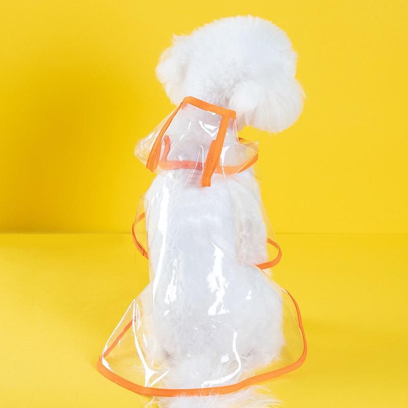 Transparent Waterproof Raincoat for Dogs in Spring and Summer
