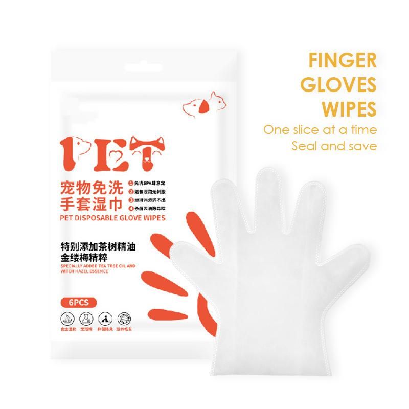 Pet Cleaning Glove, 6 Pieces Per Bag, Customize Logo/Size/Packaging, Good for New Enterprise, Really Excellent Price