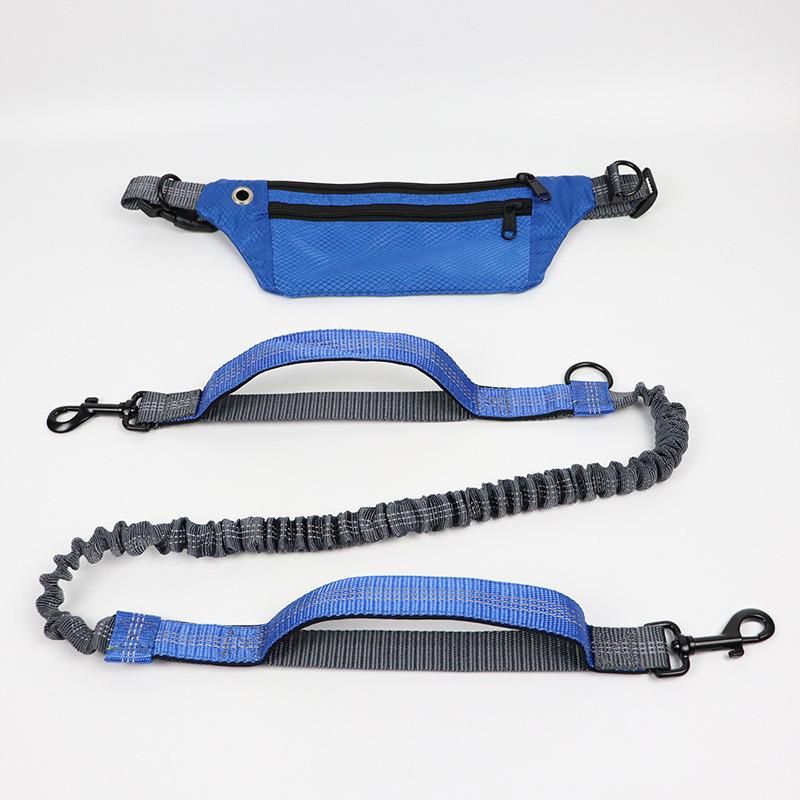 Dog Traction Rope Free Hands Dog Leash with Waist Bag