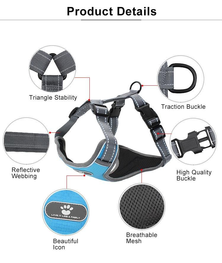 Air Mesh Luxury Customizable Printable Full Body Dog Harness Vest