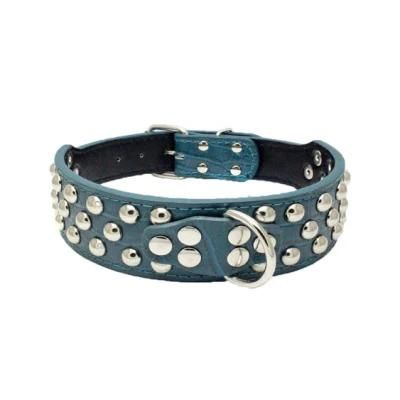 Crocodile Print PU Leather Dog Collar Rivet Studded Pet Collar