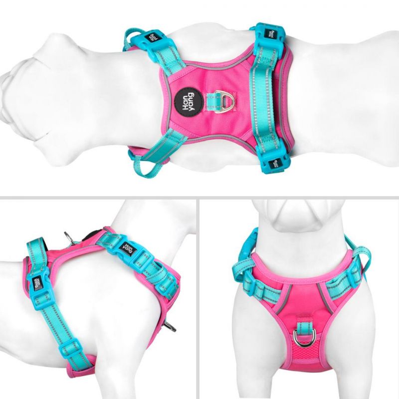 Factory Custom Pet Supplies Medium 3m Adjustable Reflective Front Clip Vest Soft No Pull Dog Harness