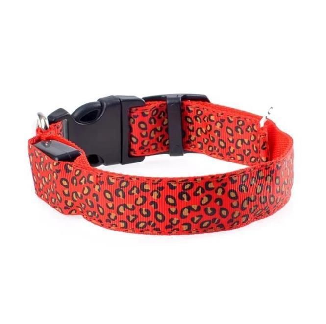 Adjustable USB Rechargeable Glow Light up LED Pet Dog Collar for Small Medium Dog