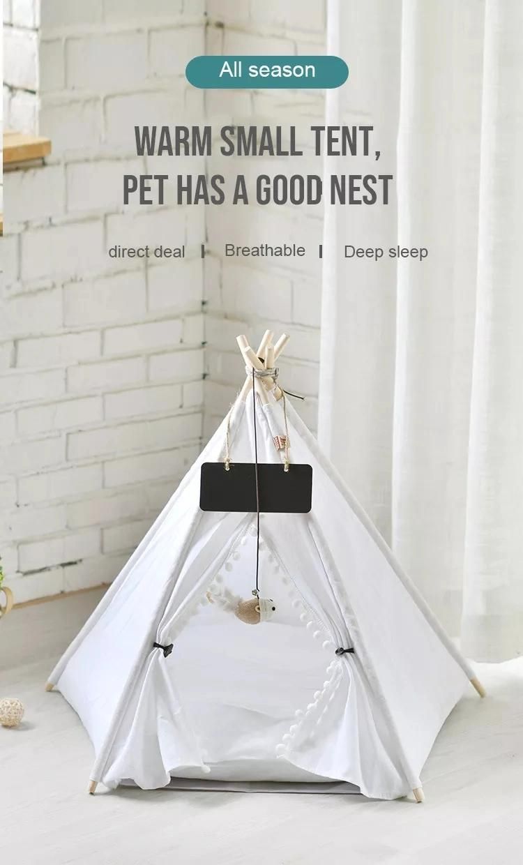 Factory Wholesale Pet Bed Cute Pet Linen Tent