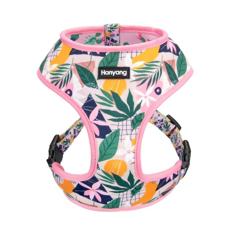 Customized Pattern Reversible Pet Dog Harness with Ajustable Accessioes for Walking The Dog