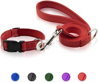 Highly Reflective Nylon Dog Collar with Matching Leash with Fast Delivery