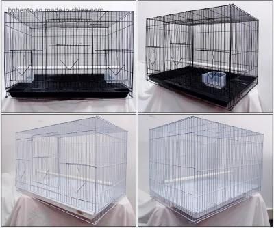 Large Square Custom Metal Wire Collapsible Modern Foldable Travel Parrot Bird Rabbit Pet Animal Carrier Transport Cage House