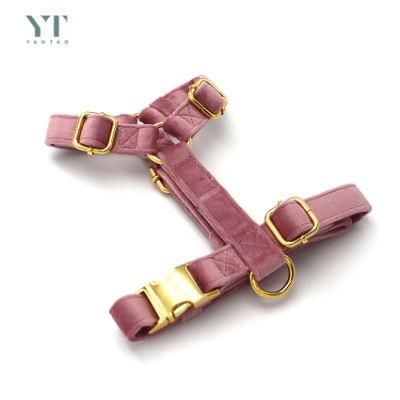 Pet Supplies Luxury Fashion Durable Adjustable Velvet Dog Harness Dog Strap Dog Harness