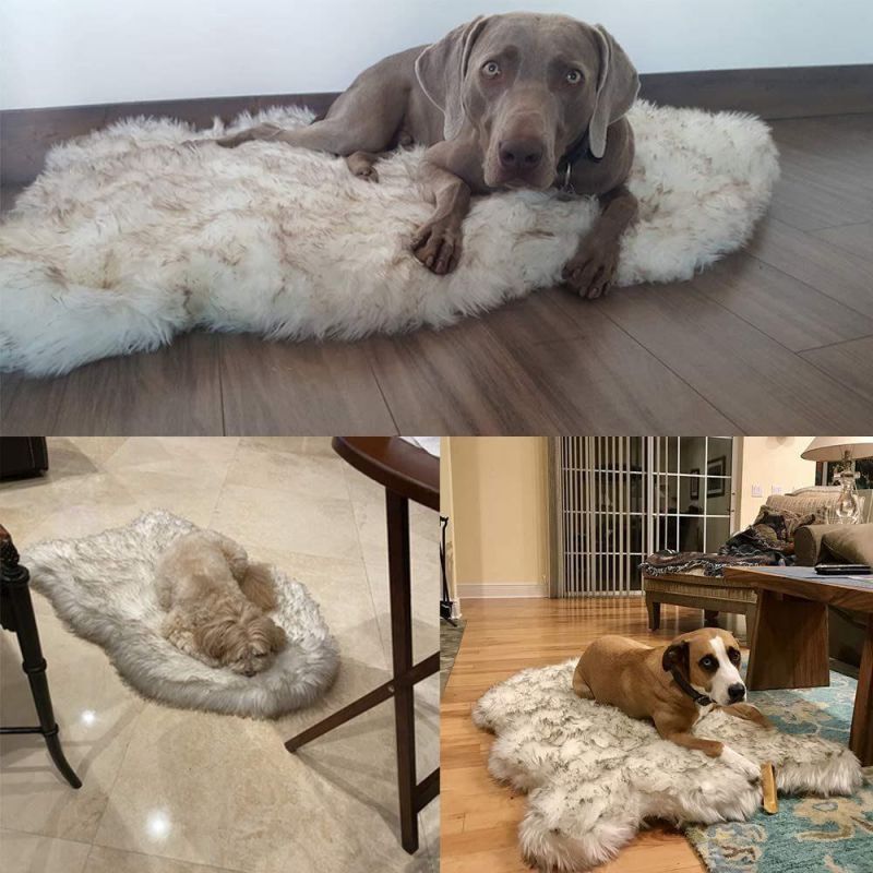 Faux Fur Pet Bed Mat Thick Luxury Fur Throw Rug Winter Warm Mattress