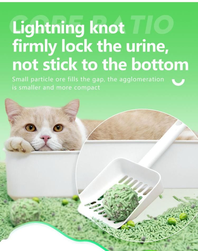 Made in China Easy Clumping Flushable Green Tea Plant Tofu Pet Cat Litter