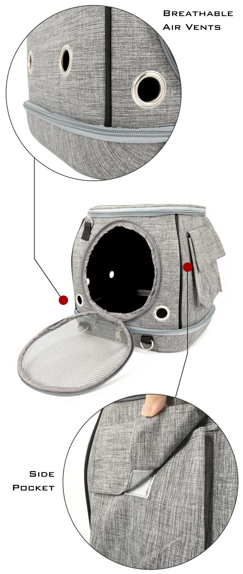 Hot Sell Pet Products Whlesale Safe Travelling Hiking Comfotable Carrier