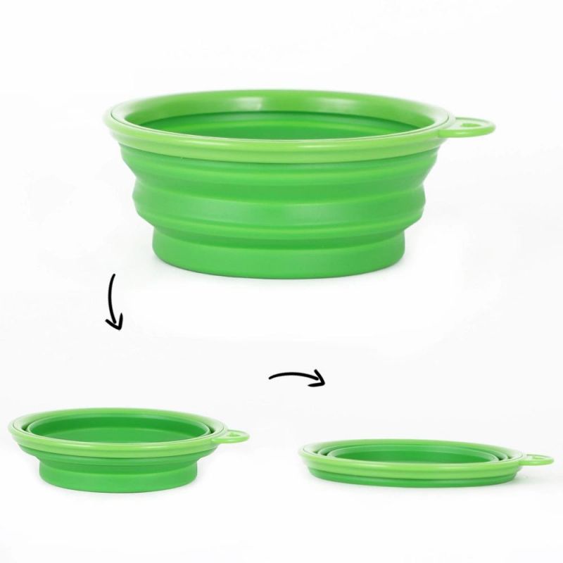 Silicone Soft Dog or Cat Food Tray with Metal Hook