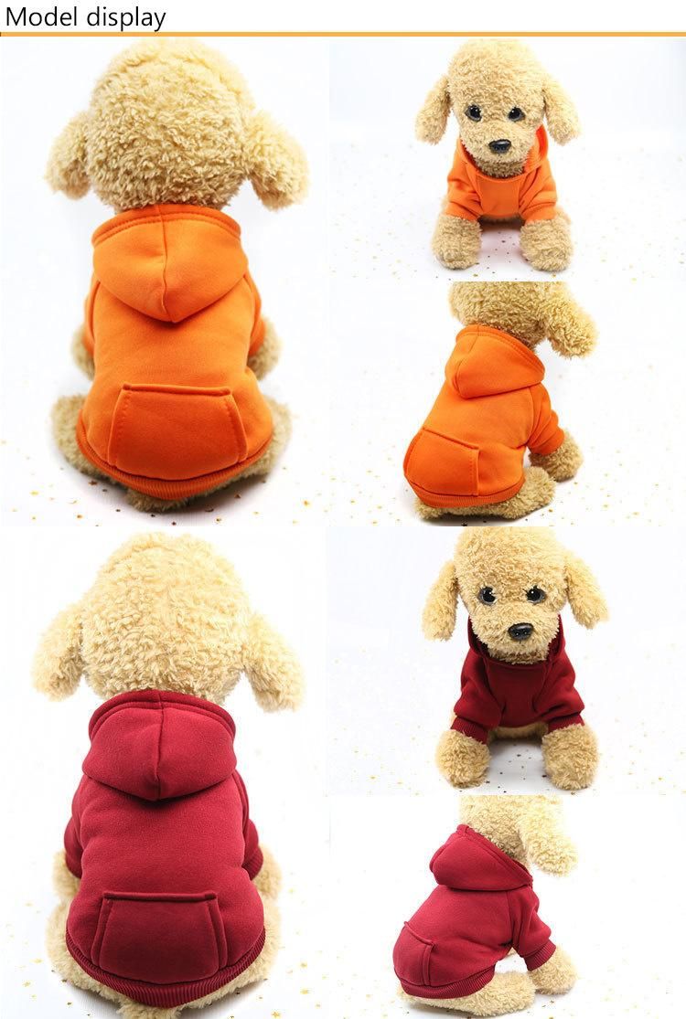 New Arrival Fashionable Cotton, Solid Color Teddy Sports Hoodie Dogs Jacket Coat Apparel Pet Clothes