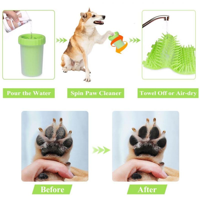 Custom Logo Outdoor Dirty Dogs Travel Portable Washing Cup Foot Pet Washer Cat Dog Paw Cleaner for Dogs