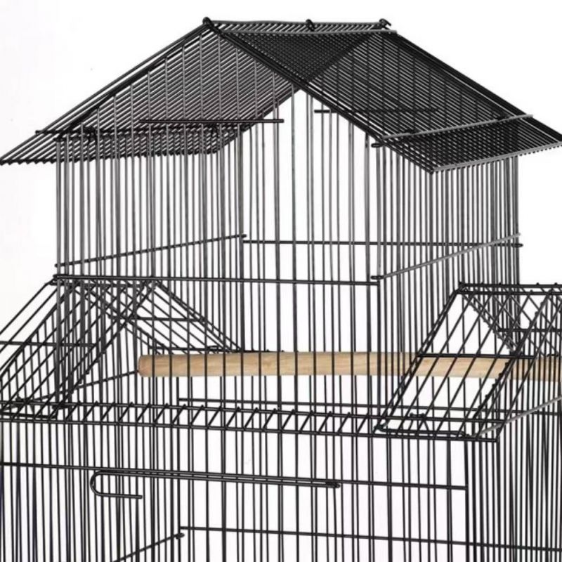 Customized OEM ODM Large Bird Parrot Cage White Metal Bird Cages Parrot Bird Cage