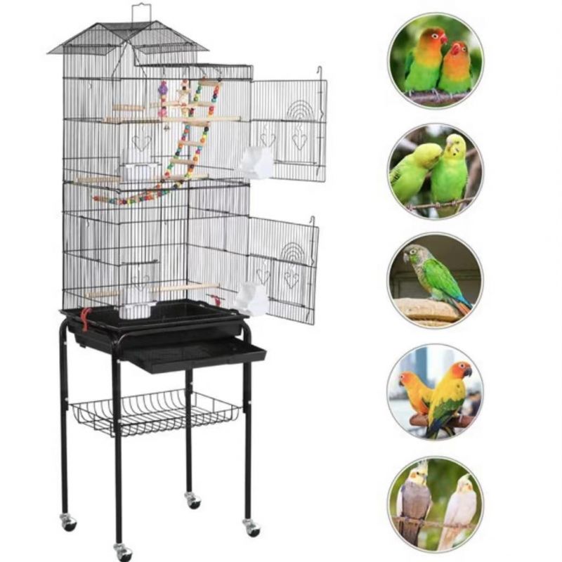 in Stock Black White Pet House Pet Product Wholesale Pet Bird Cages