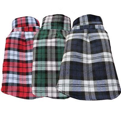 Beautful Dog Plaid Shirt Coat Pet Clothes Warm and Soft for Small and Medium Dogs Pets Clothes and Accessories