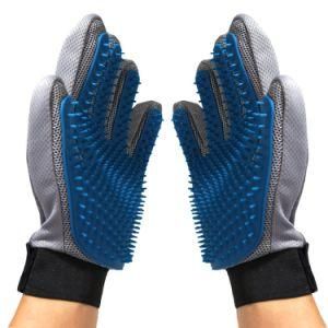 Pet Products Supply Blue 333-Needle Silicone Brush Cloth Pet Gloves