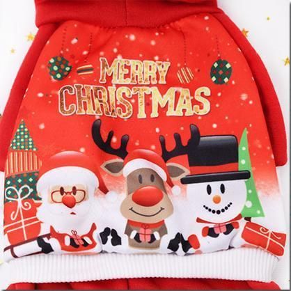 for Small Dog Pet, Xmas Costumes Mascotas Winter Coat Sweatshirt Cute Puppy Outfit Dog Christmas Clothing/