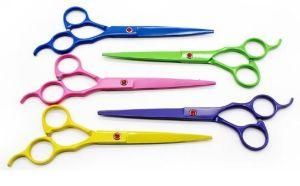 7 Inch Colorful Pet Dog Grooming Straight Scissor