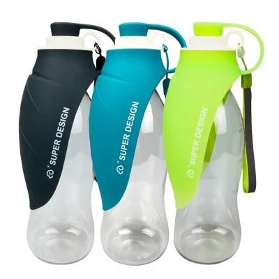 580ml ABS Silicone Pet Drinking Bottle Outdoor Portable Pet Water Bottle