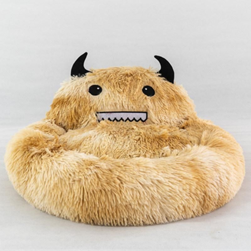 Long Plush Monster Design Pet Bed Cat Bed Pet Sofa