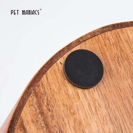 Raised Pet Bowl for Serving Food/Water with Acacia Wood Stand