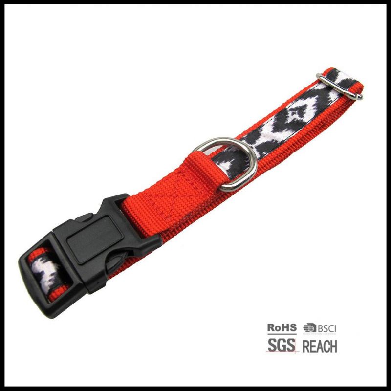 Fashionable Pattern Satin Ribbon Nylon Pet Dog Collars