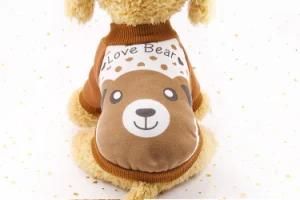Cartoon Small Dog Vest Fashion Brown Bear Puppy Clothes Breathable Pet Cat Apparel
