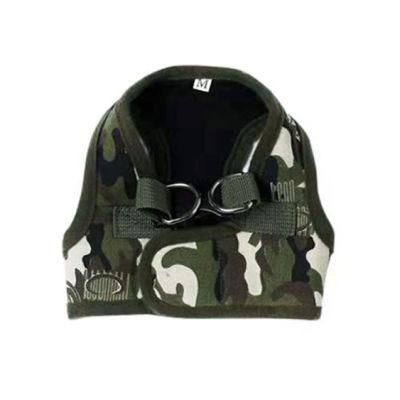 Camouflage Pattern Dog Harness Breathable Mesh Handsome Pet Harness Vest