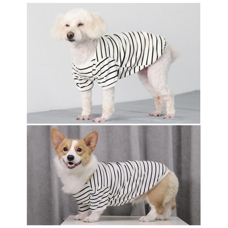 Pet Clothes Spring/Summer Striped Dog Cotton T-Shirt