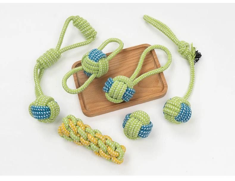 Dog Bite Rope Knot Weaving Toy Large Dog Rope Ball Puppy Molars Bite-Resistant to Relieve Boredom Bomei French Fighting Pet