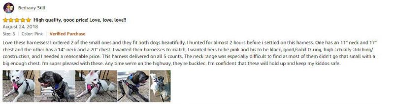 No Choke Front & Back Lead Dog Reflective Harness with 3 Snap Buckles Easy on-off Harness