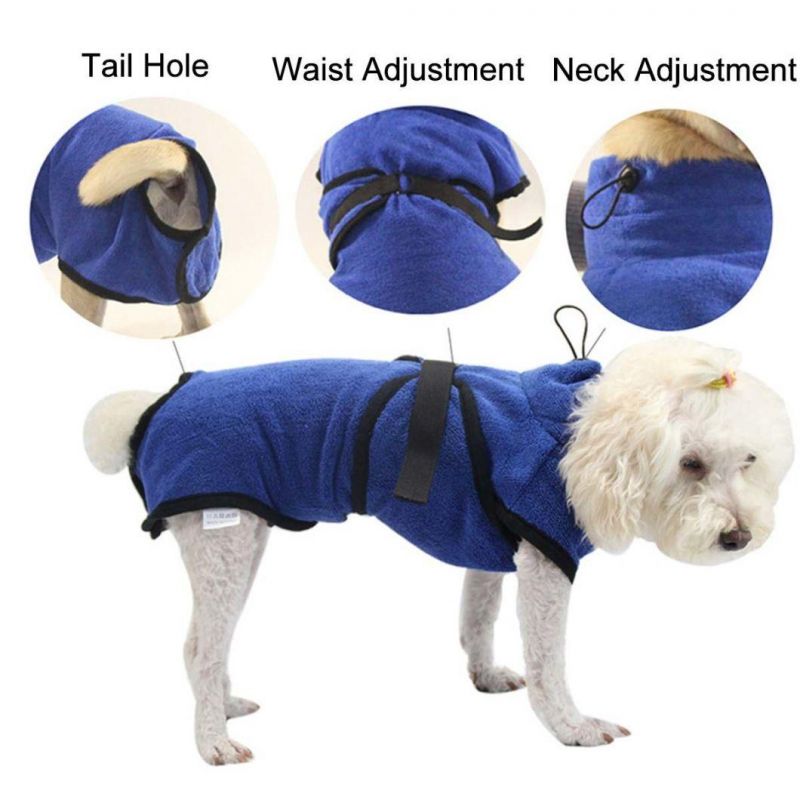 Warm Dog Clothes Microfiber Bathrobe Super Absorbent Pet Drying Towel Pet Products