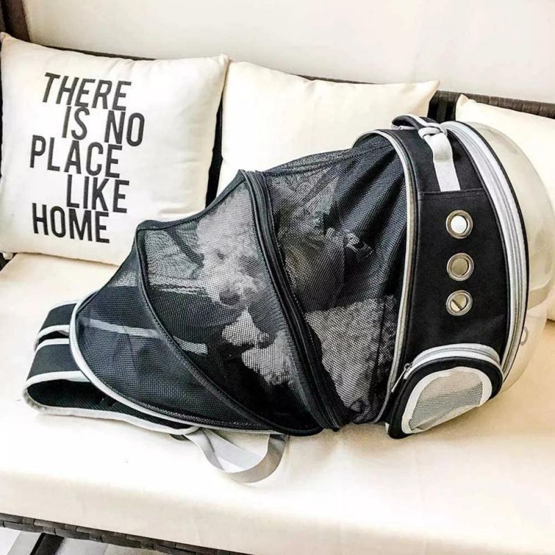 Airline-Approved Portable Expandable Large Space Fashion Pet Carrier Backpack Designed for Travel Hiking Walking & Outdoor Use