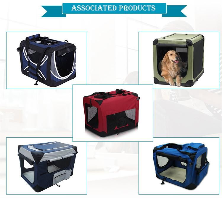 Collapsible Portable Pet Soft Crate Pet Product Wholesale Dog Transport Canvas Carrier Fabric Cage for Dog