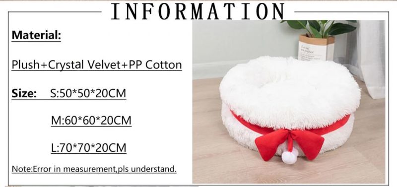 Cute Pet Bed Nest Autumn Winter Warm Christmas Pumpkin Hat Shape Sleeping Bag Dog Cat Cave Puppy Bed