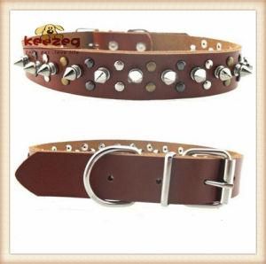 Quality Pet Quality Leather Rivet Dog Collars /for Medium Big Pets (KC0052)