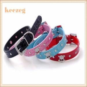 Keezeg Quality Leather Skull Dog Pet Collars/Cat Collar/Leash/Harness (KC0039)